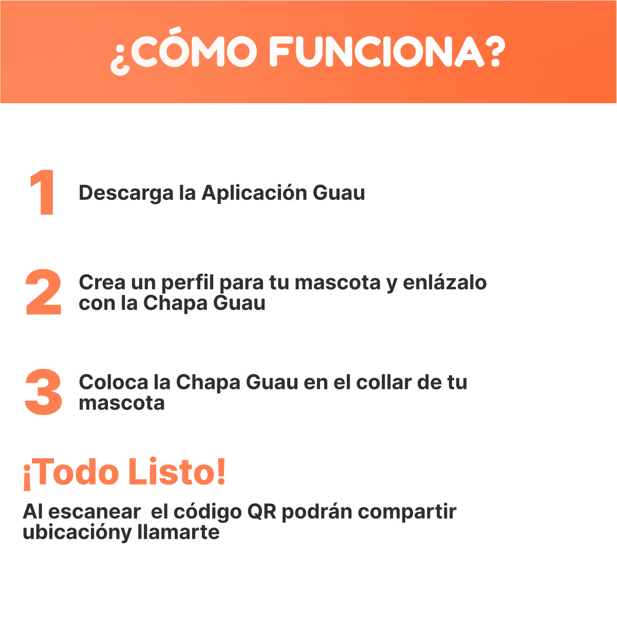 Chapas Guau con Código QR