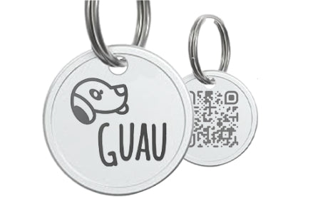 Chapas Guau con Código QR